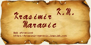 Krasimir Maravić vizit kartica